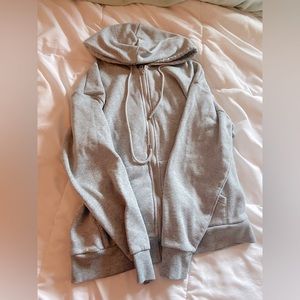 SHEIN zip up grey hoodie